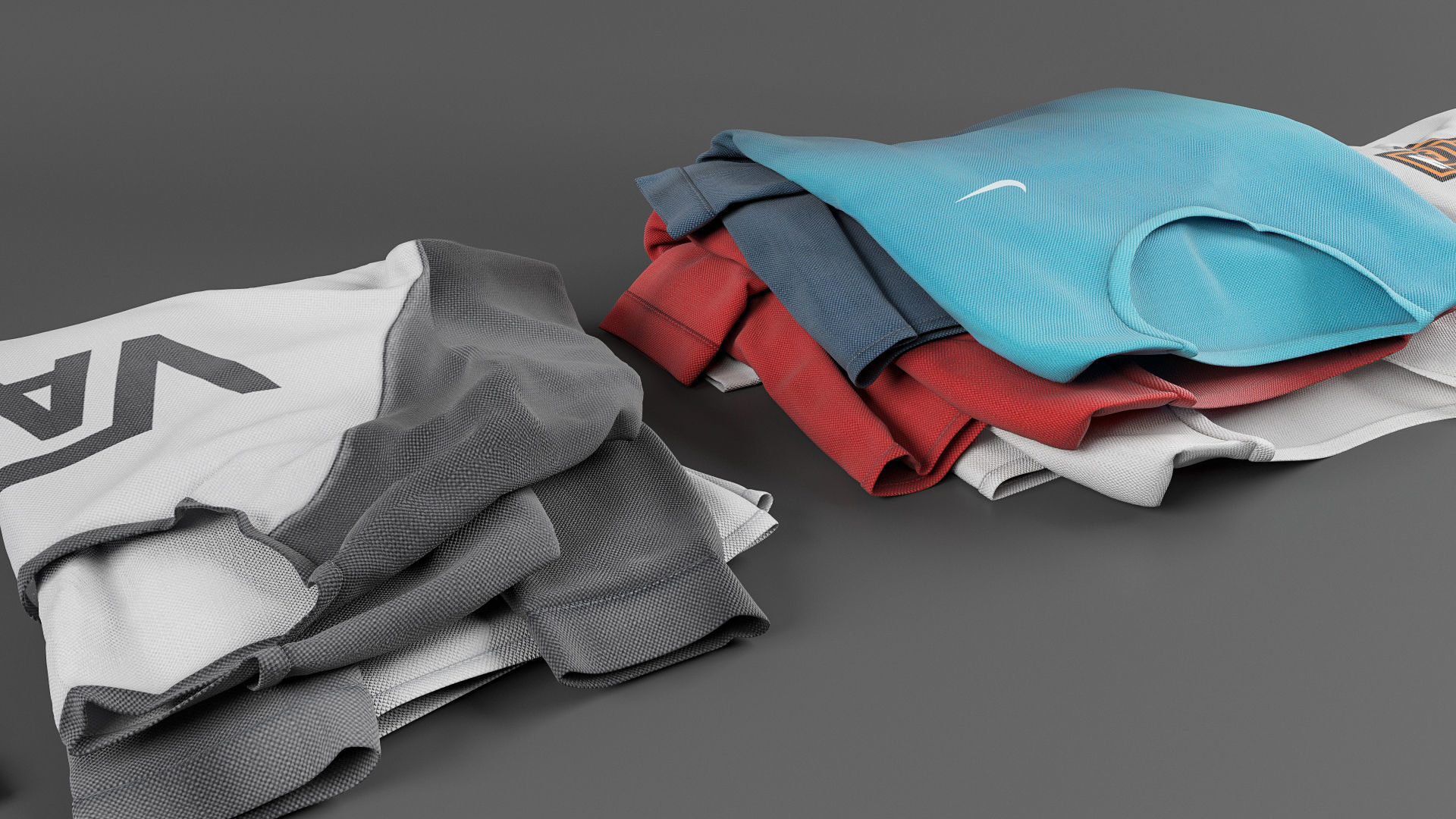 Long sleeve shirt collection 3D model_14