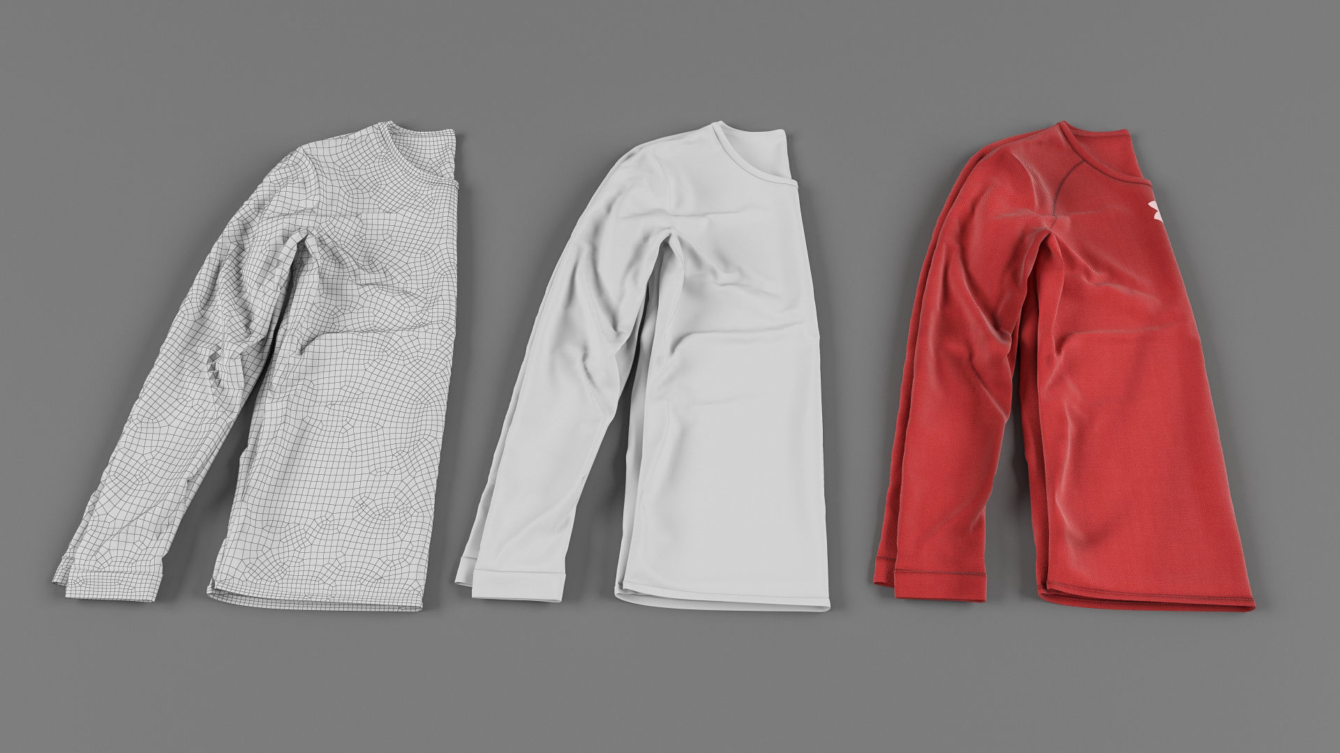 Long sleeve shirt collection 3D model_10