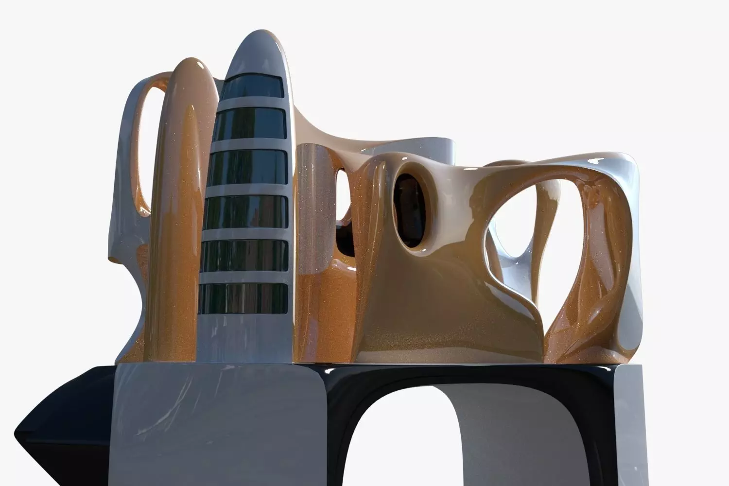 Sci-fi city 3D model_0