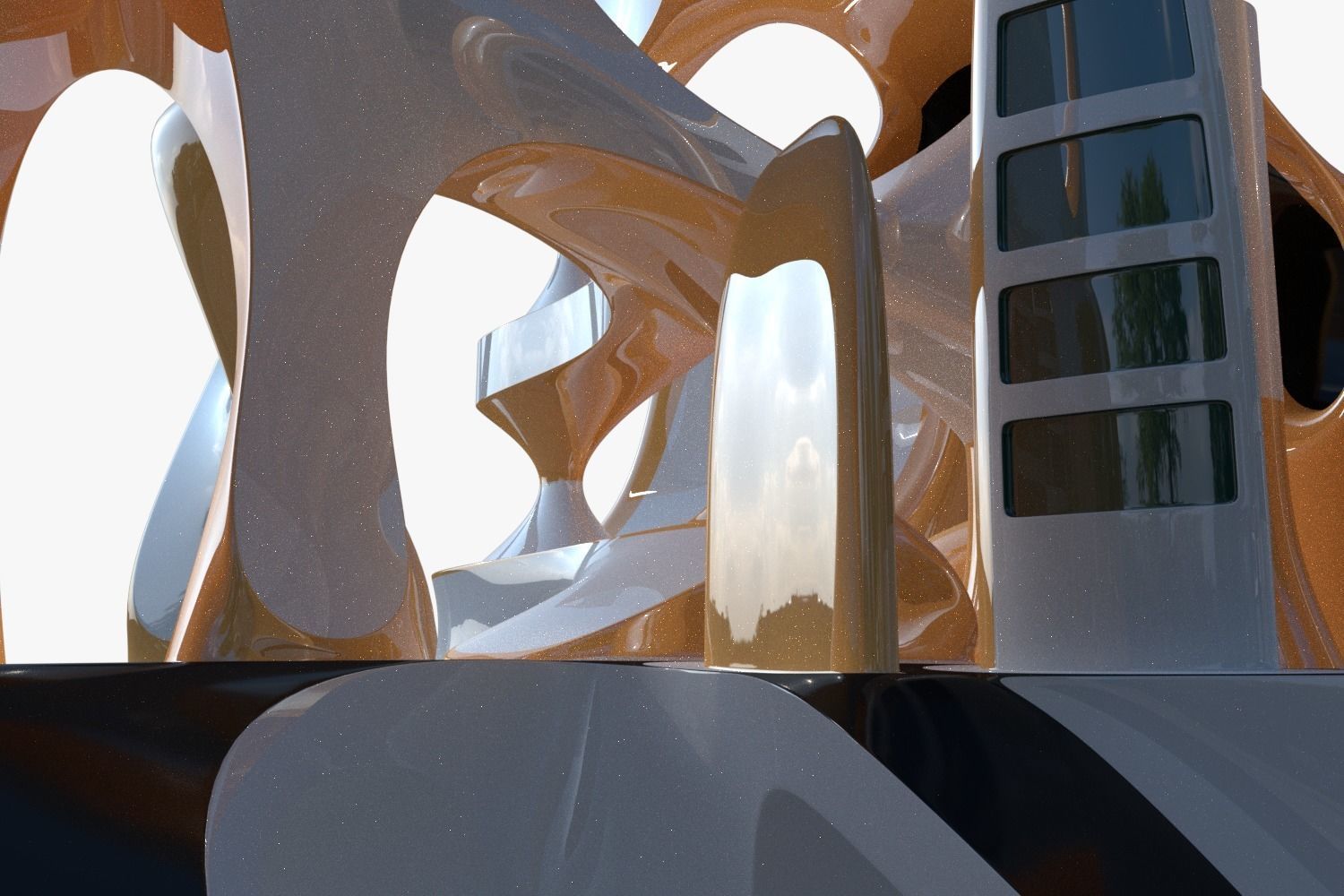 Sci-fi city 3D model_6