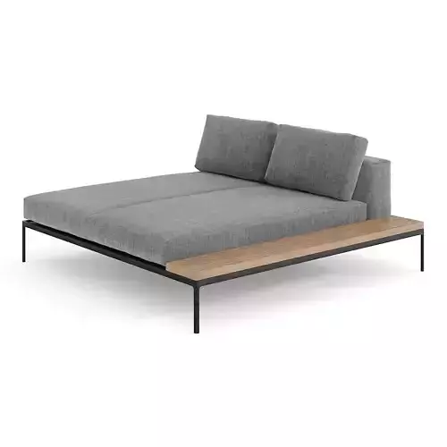Gloster Grid Left - Right Chill Chaise Unit - 6 3D model