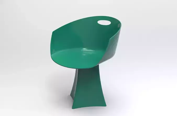 A-Class plastic chair 3D model