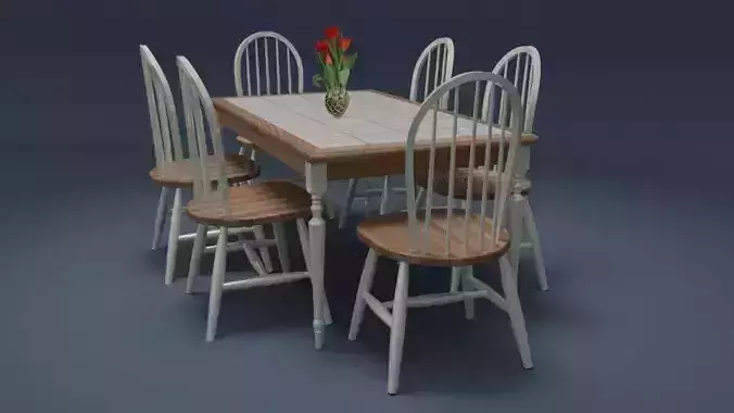 Country Style Timber Dining Set