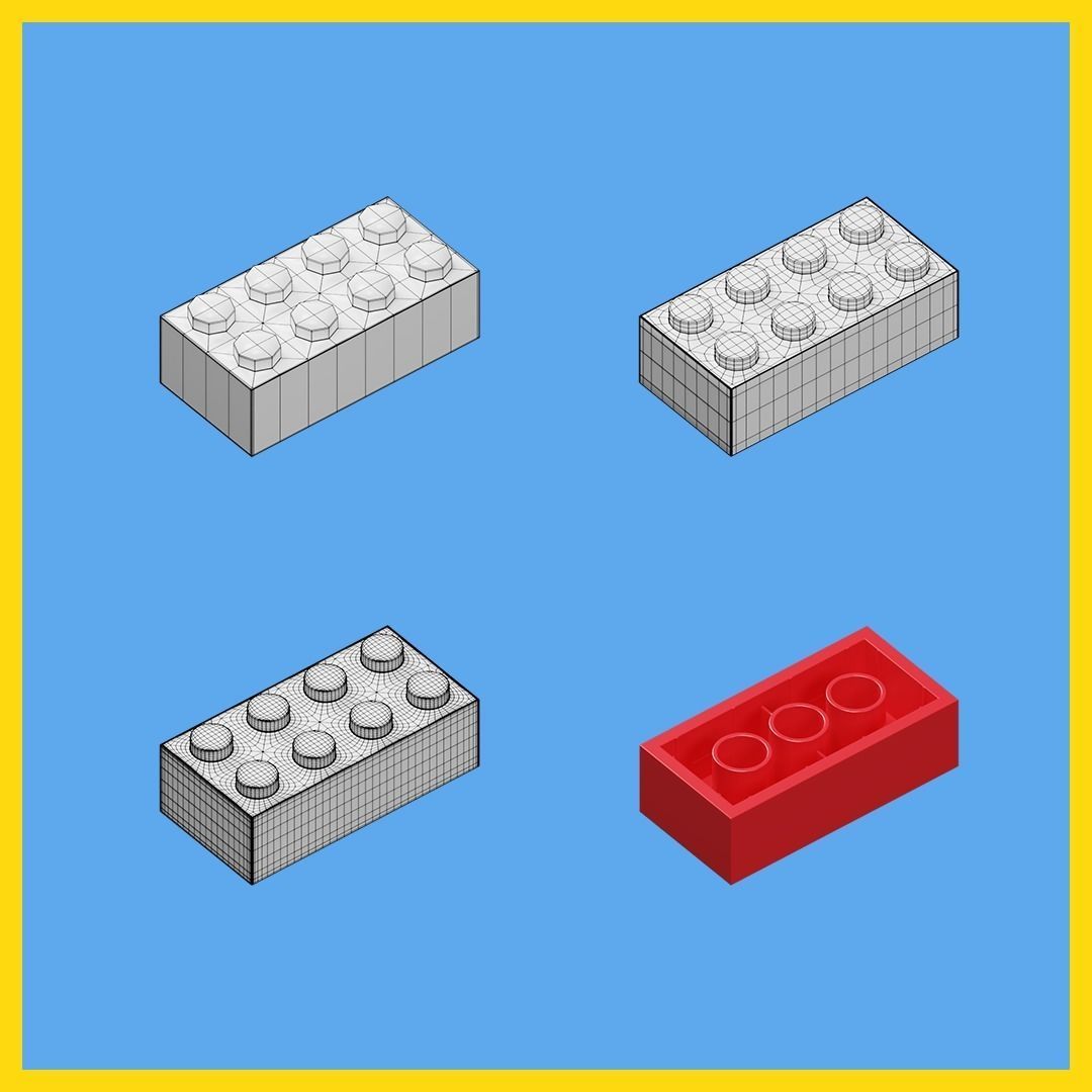 LEGO bricks collection - 35 pieces 3D model_10
