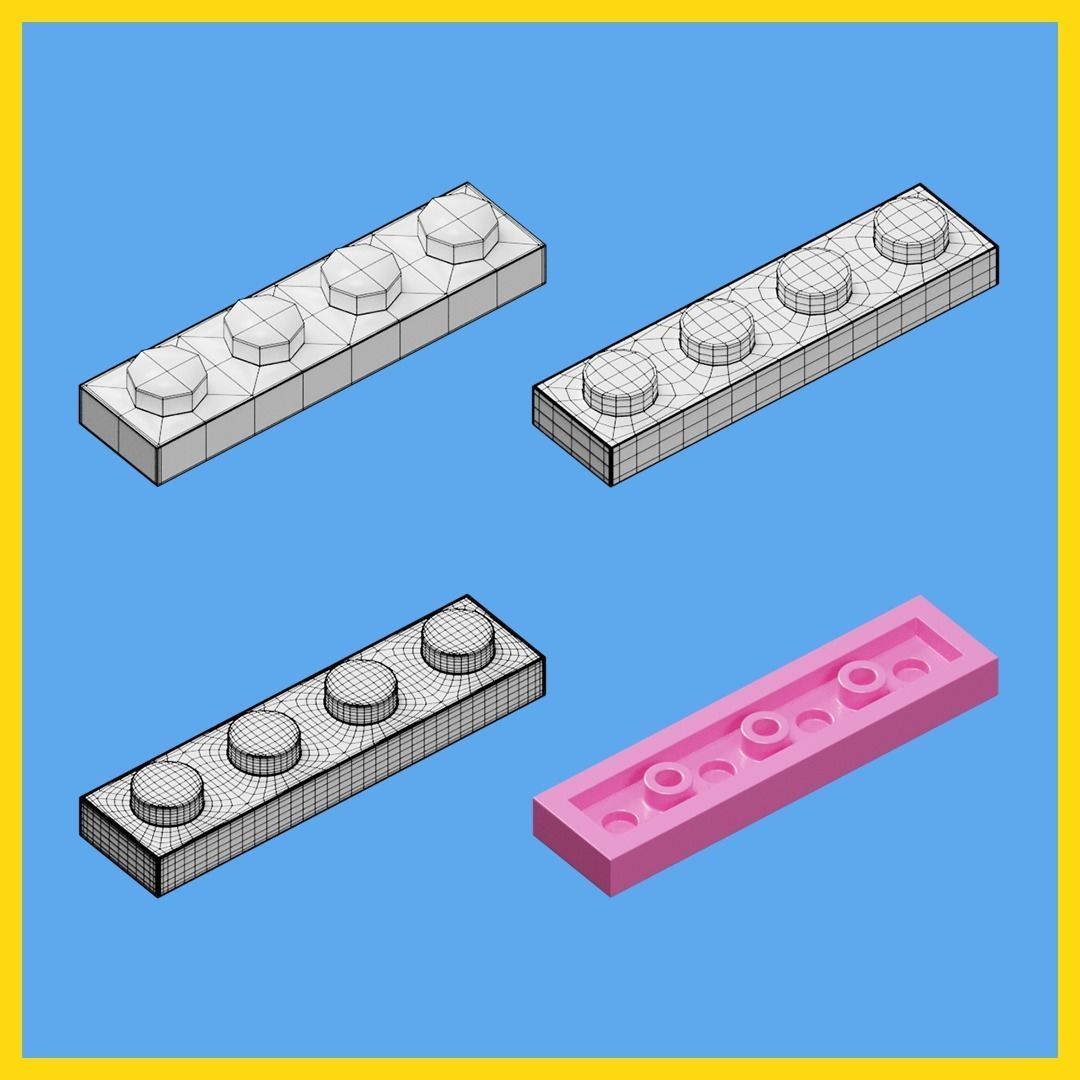 LEGO bricks collection - 35 pieces 3D model_38