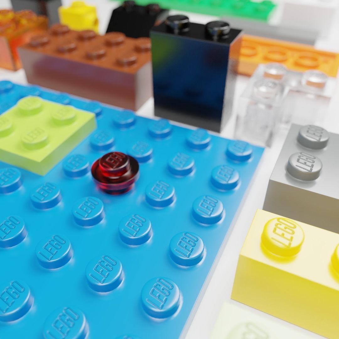 LEGO bricks collection - 35 pieces 3D model_5