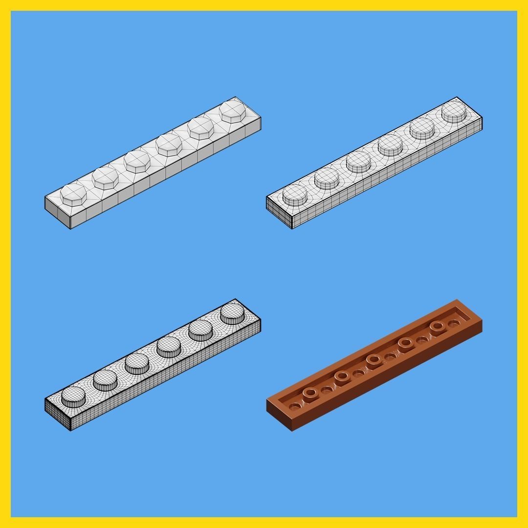 LEGO bricks collection - 35 pieces 3D model_40