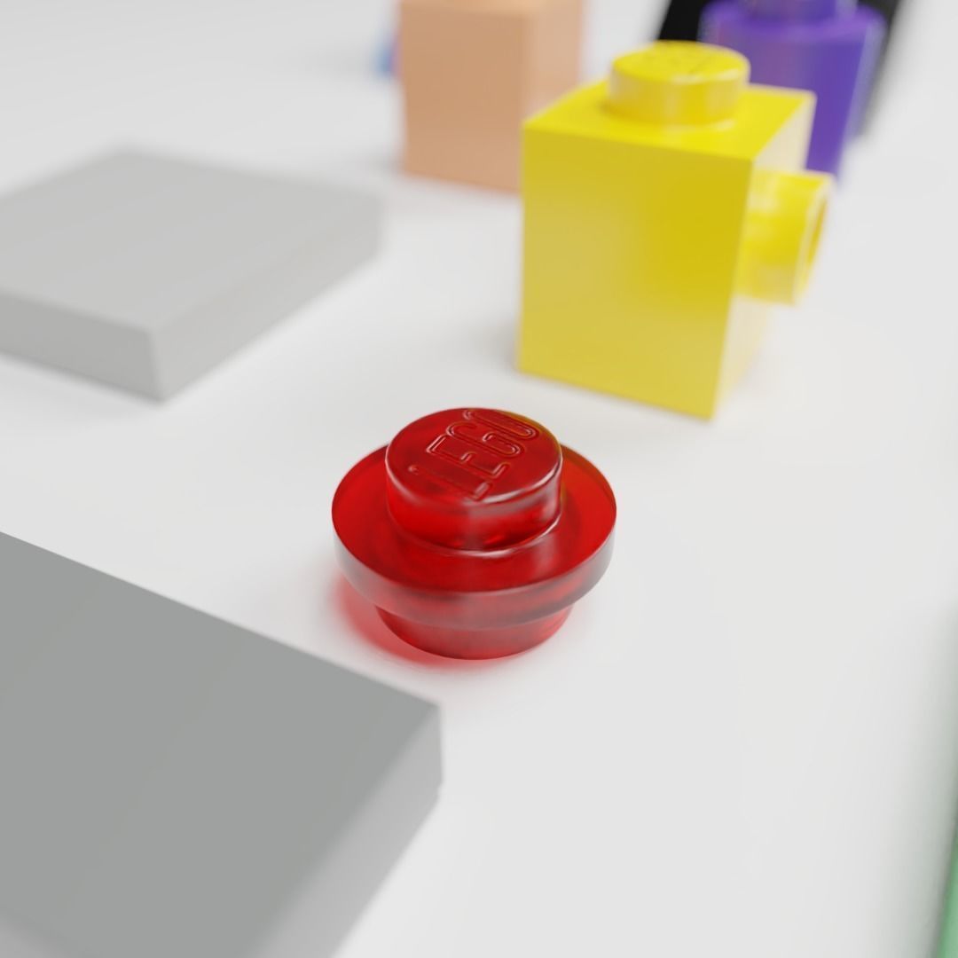 LEGO bricks collection - 35 pieces 3D model_1