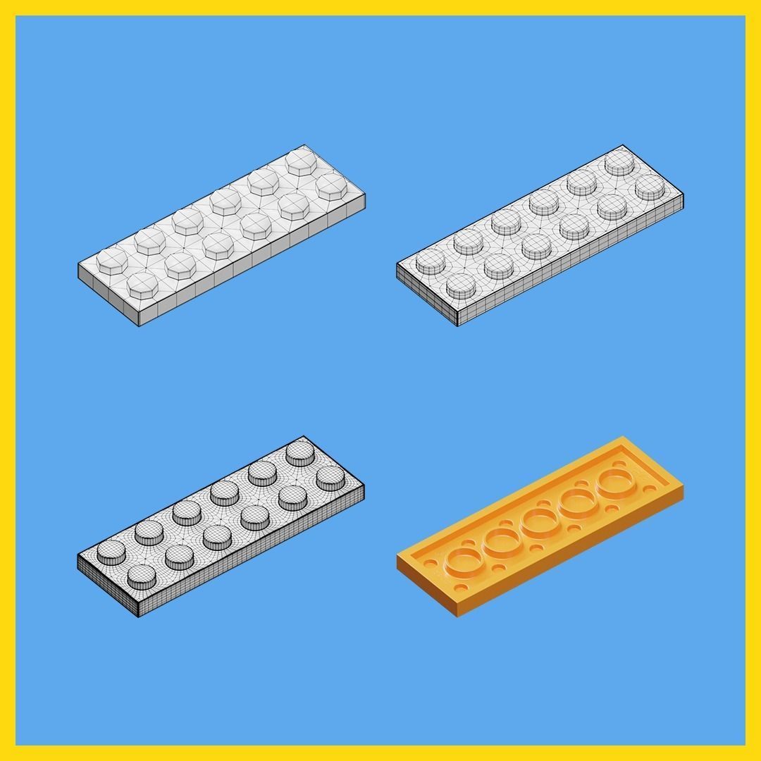 LEGO bricks collection - 35 pieces 3D model_50