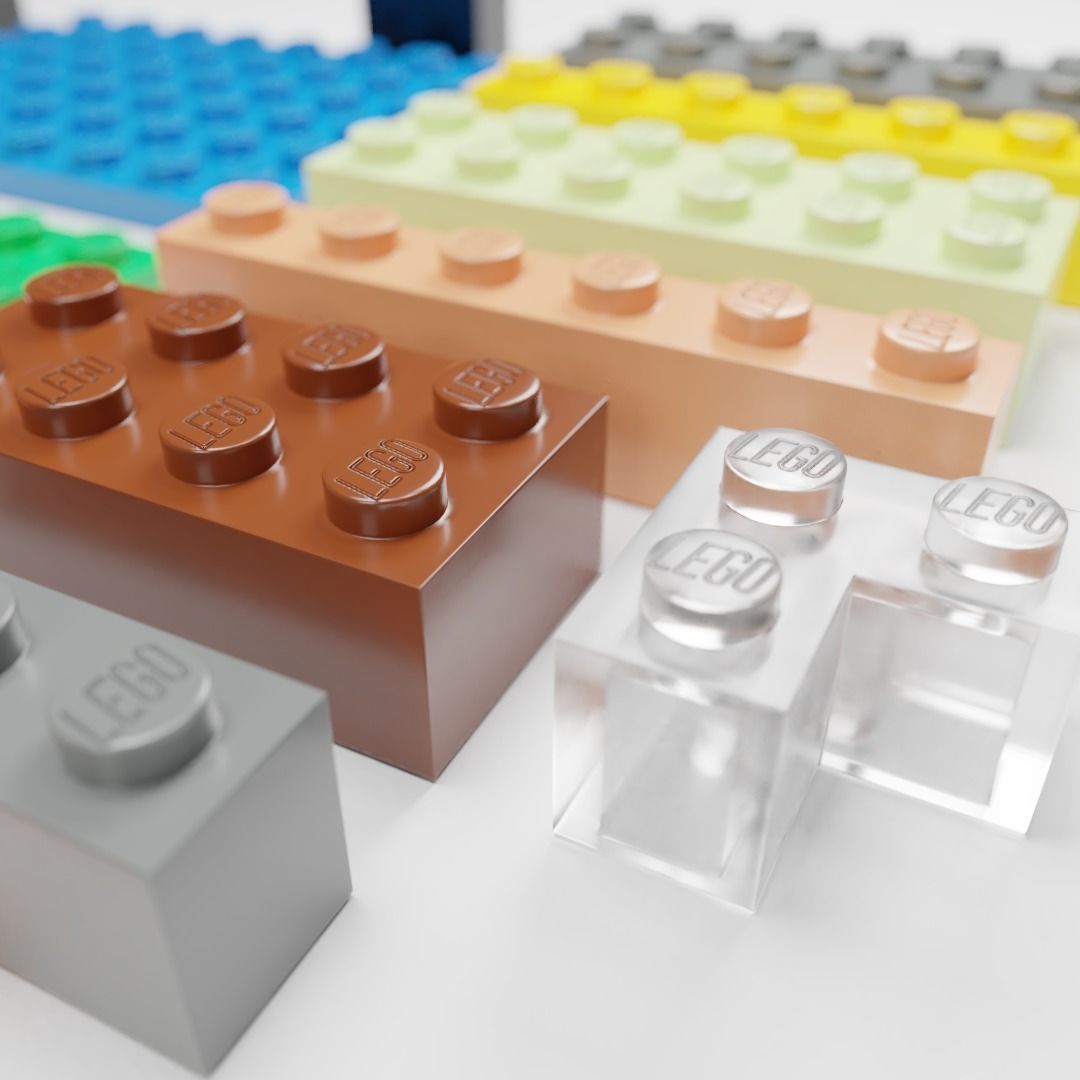 LEGO bricks collection - 35 pieces 3D model_3