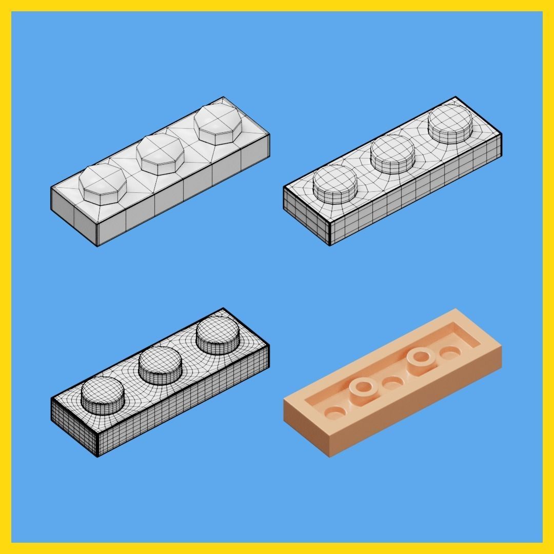 LEGO bricks collection - 35 pieces 3D model_36