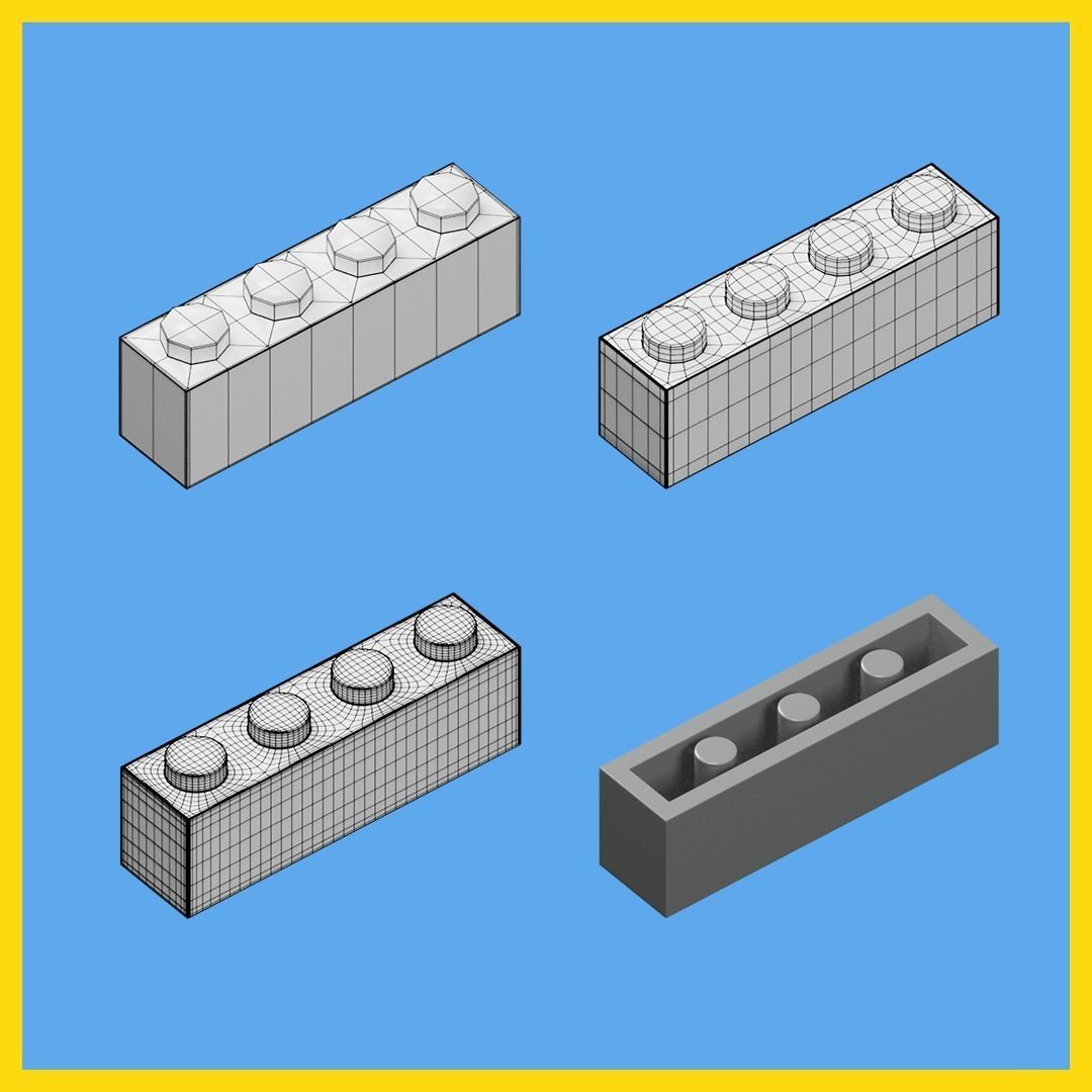 LEGO bricks collection - 35 pieces 3D model_16