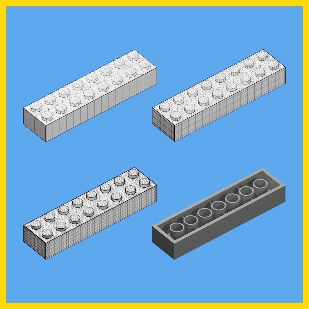 LEGO bricks collection - 35 pieces 3D model_30