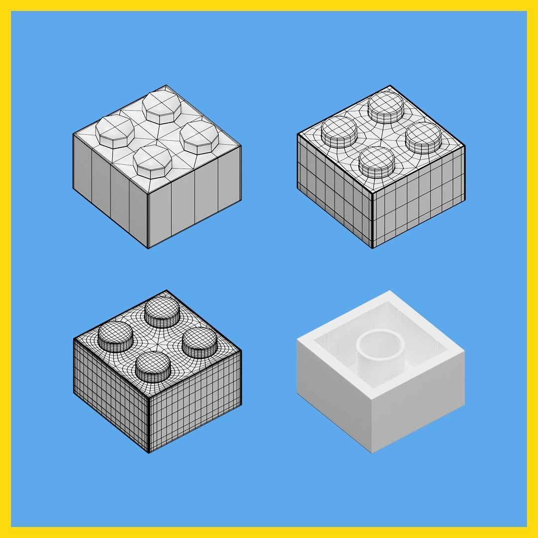 LEGO bricks collection - 35 pieces 3D model_24