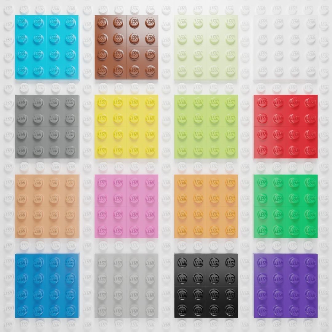 LEGO bricks collection - 35 pieces 3D model_6