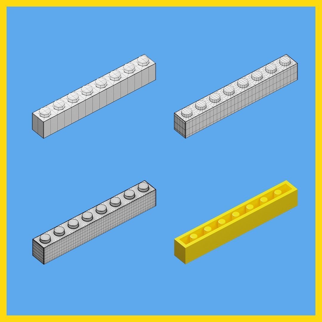 LEGO bricks collection - 35 pieces 3D model_20