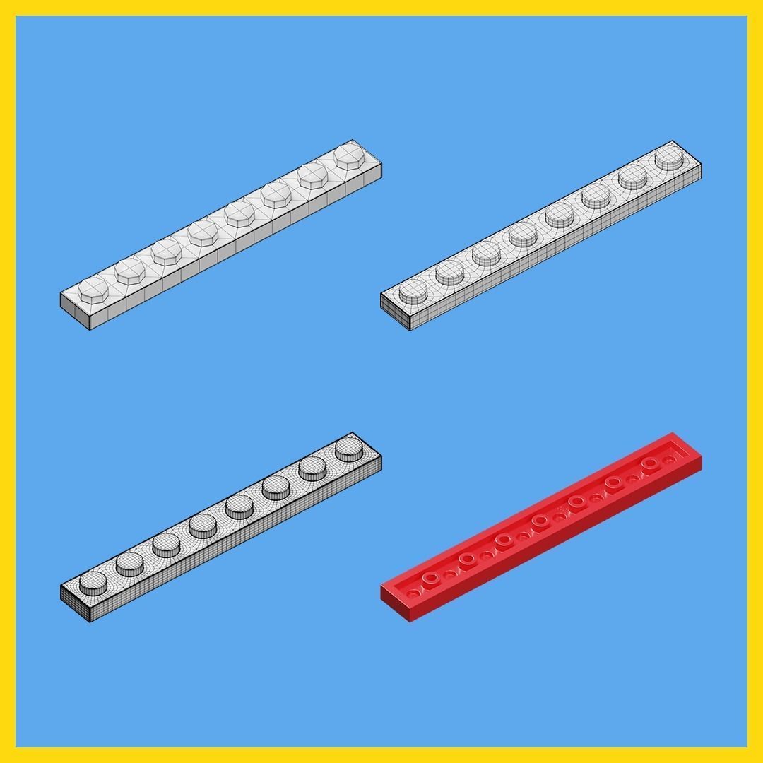 LEGO bricks collection - 35 pieces 3D model_42