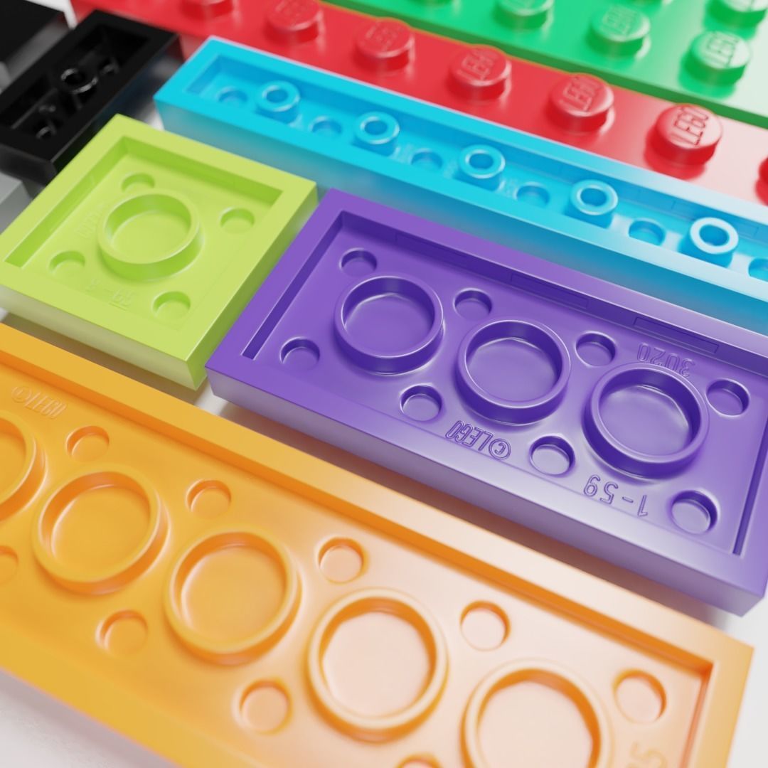 LEGO bricks collection - 35 pieces 3D model_4