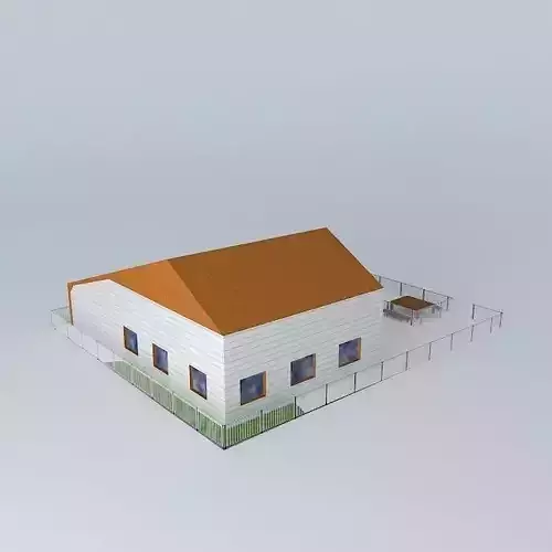 Model domu house with orange roof