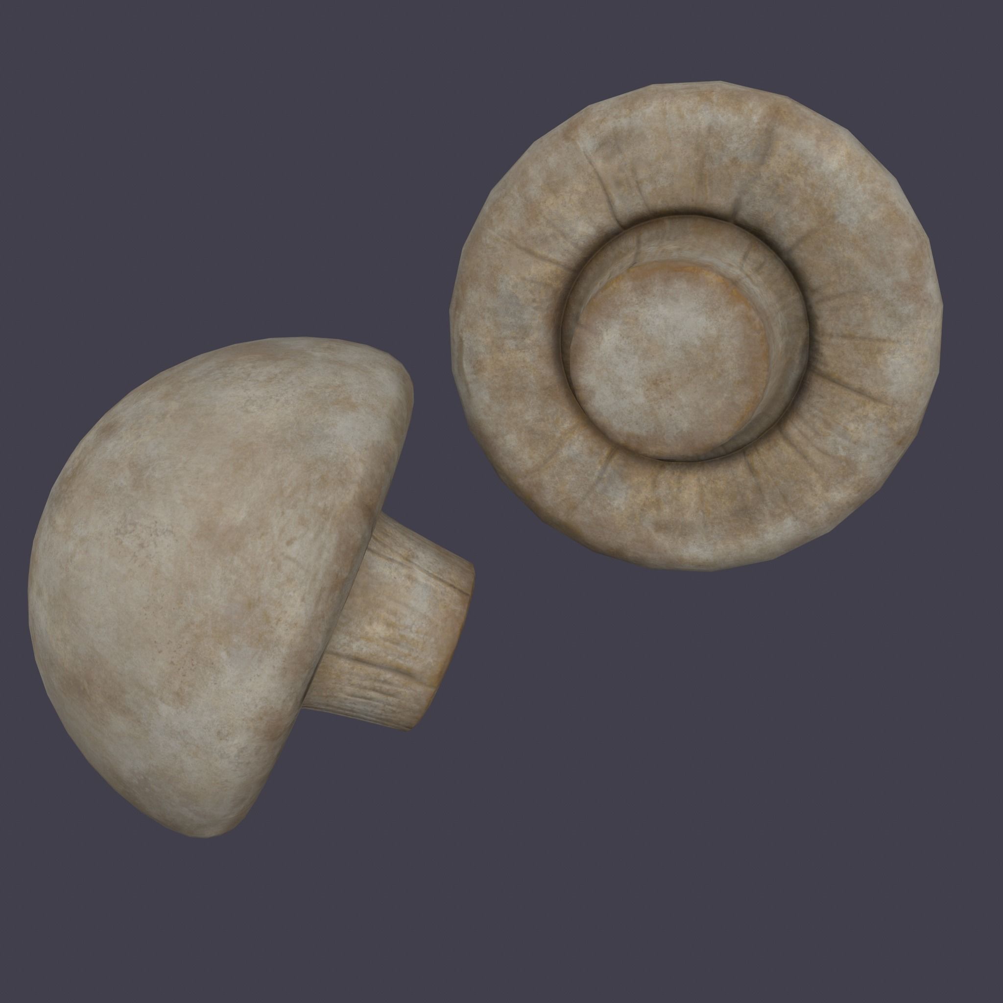 Mushrooms Low-poly 3D model_6