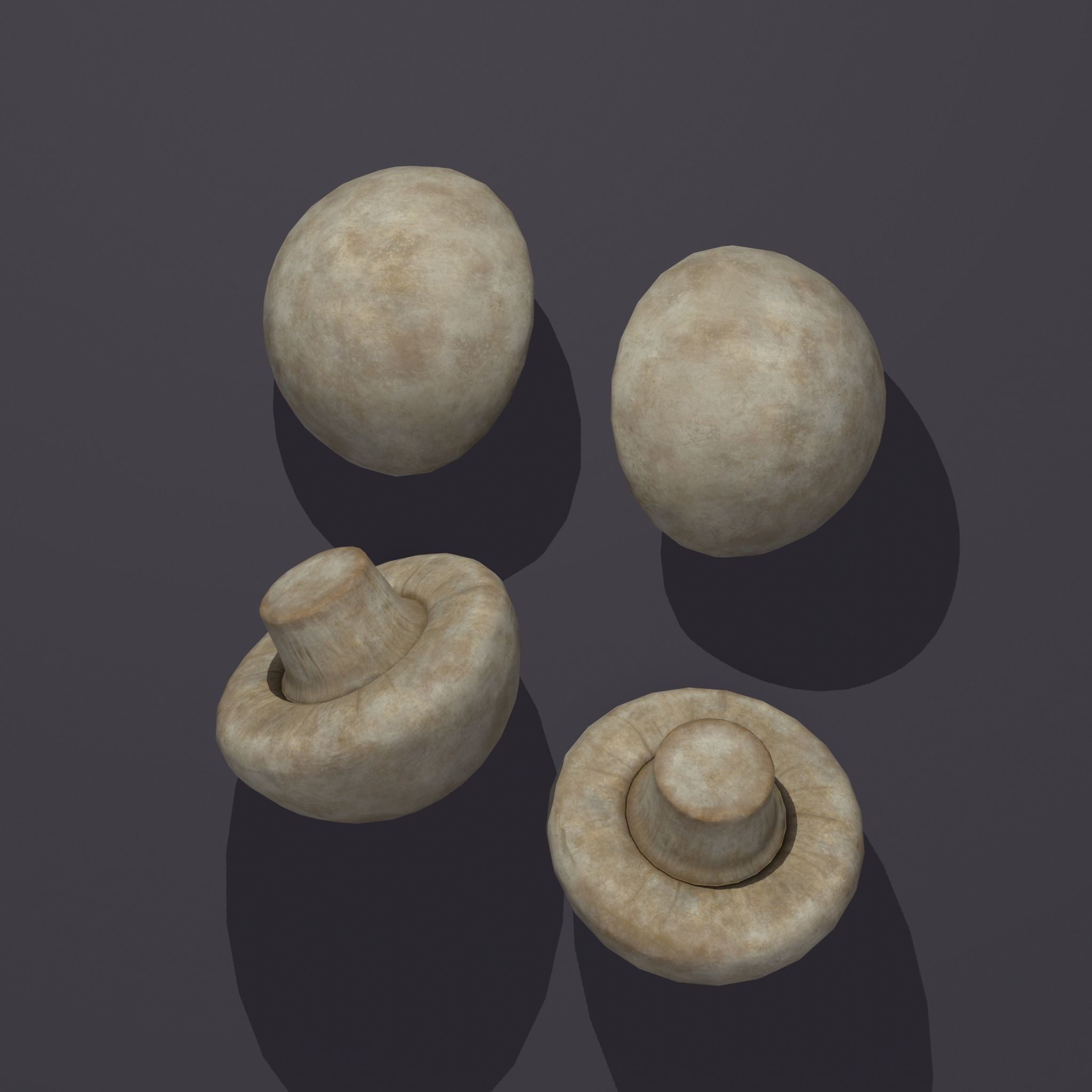 Mushrooms Low-poly 3D model_17