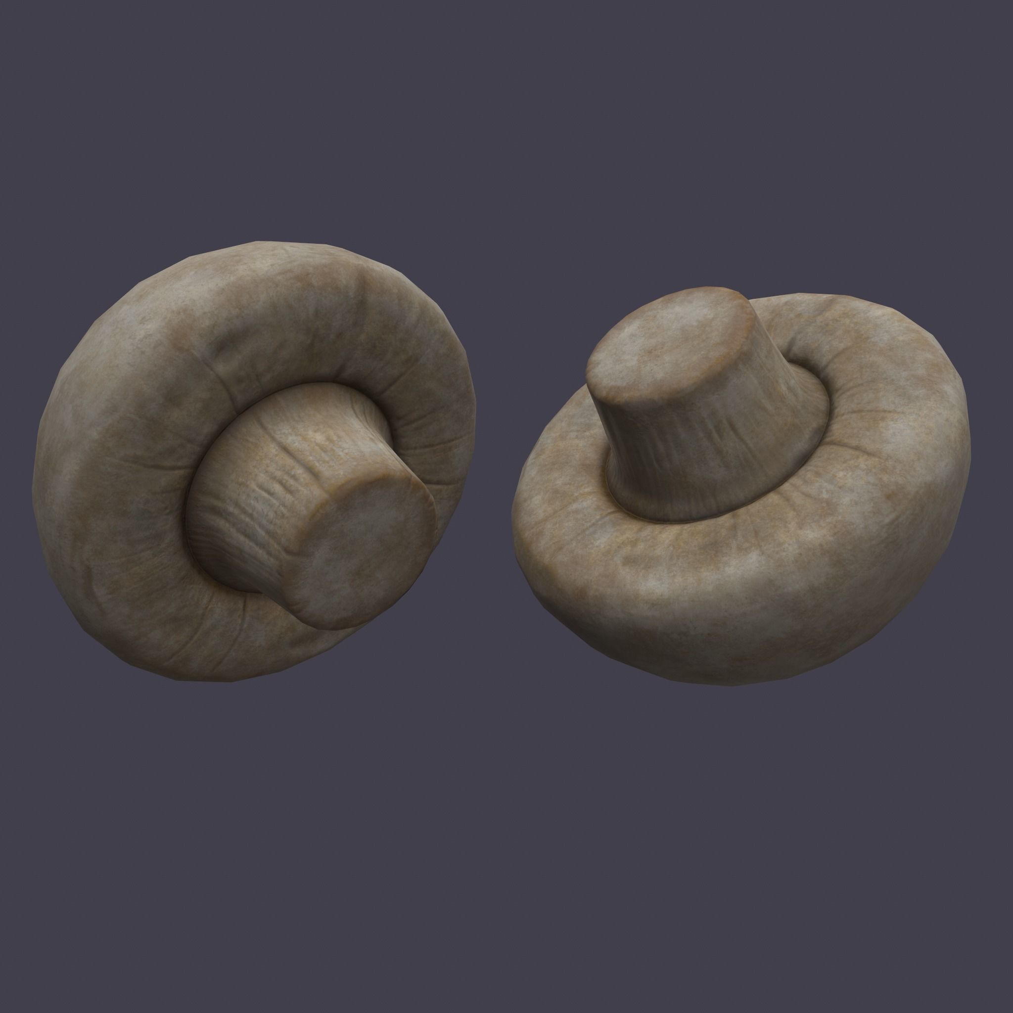 Mushrooms Low-poly 3D model_7