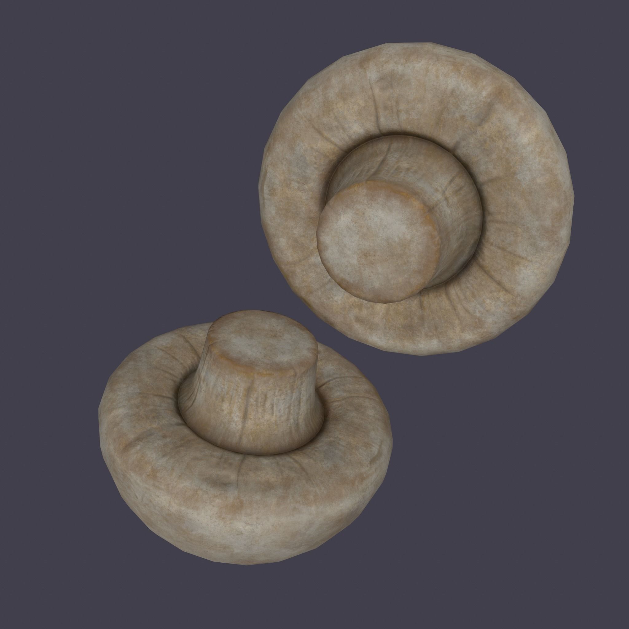 Mushrooms Low-poly 3D model_4