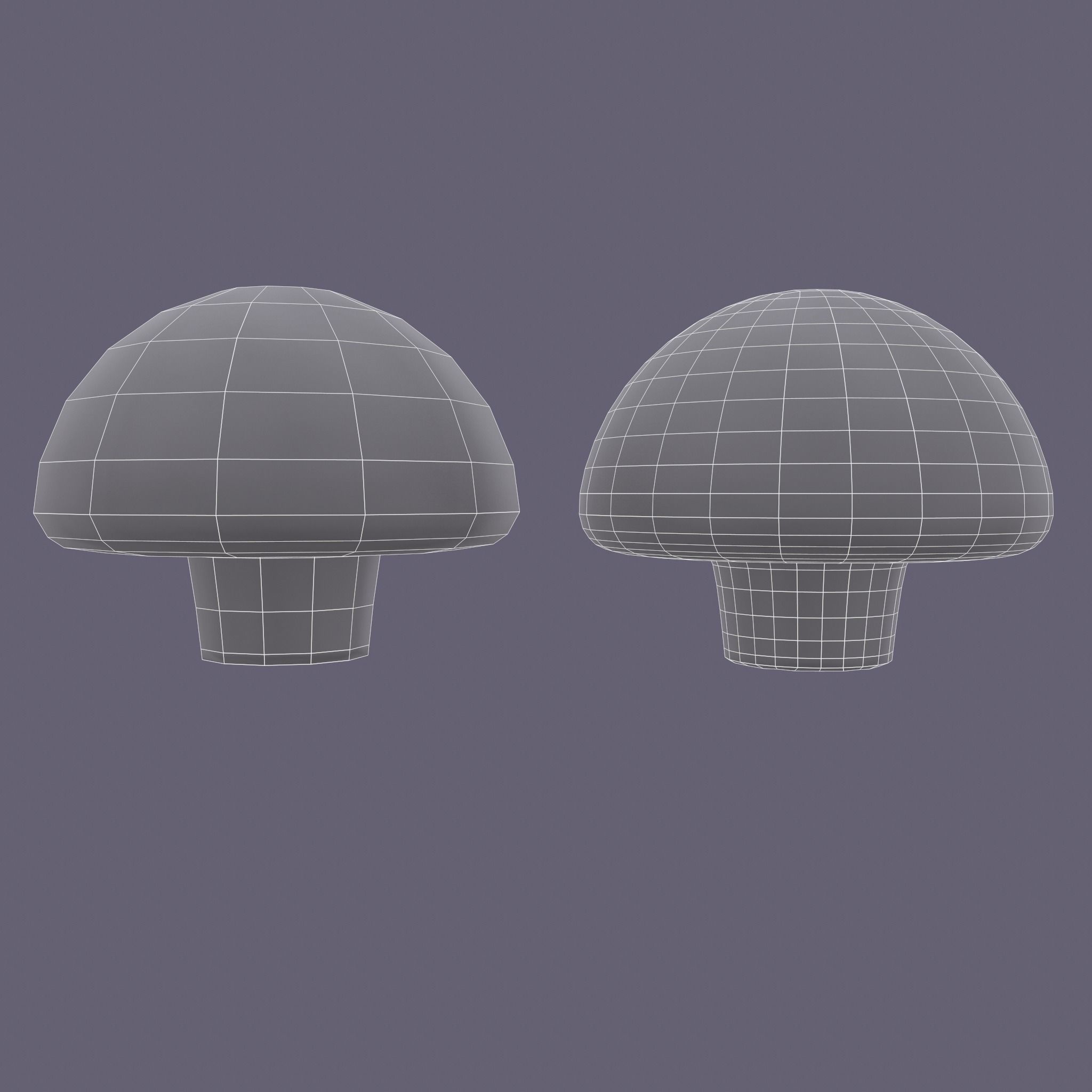 Mushrooms Low-poly 3D model_20