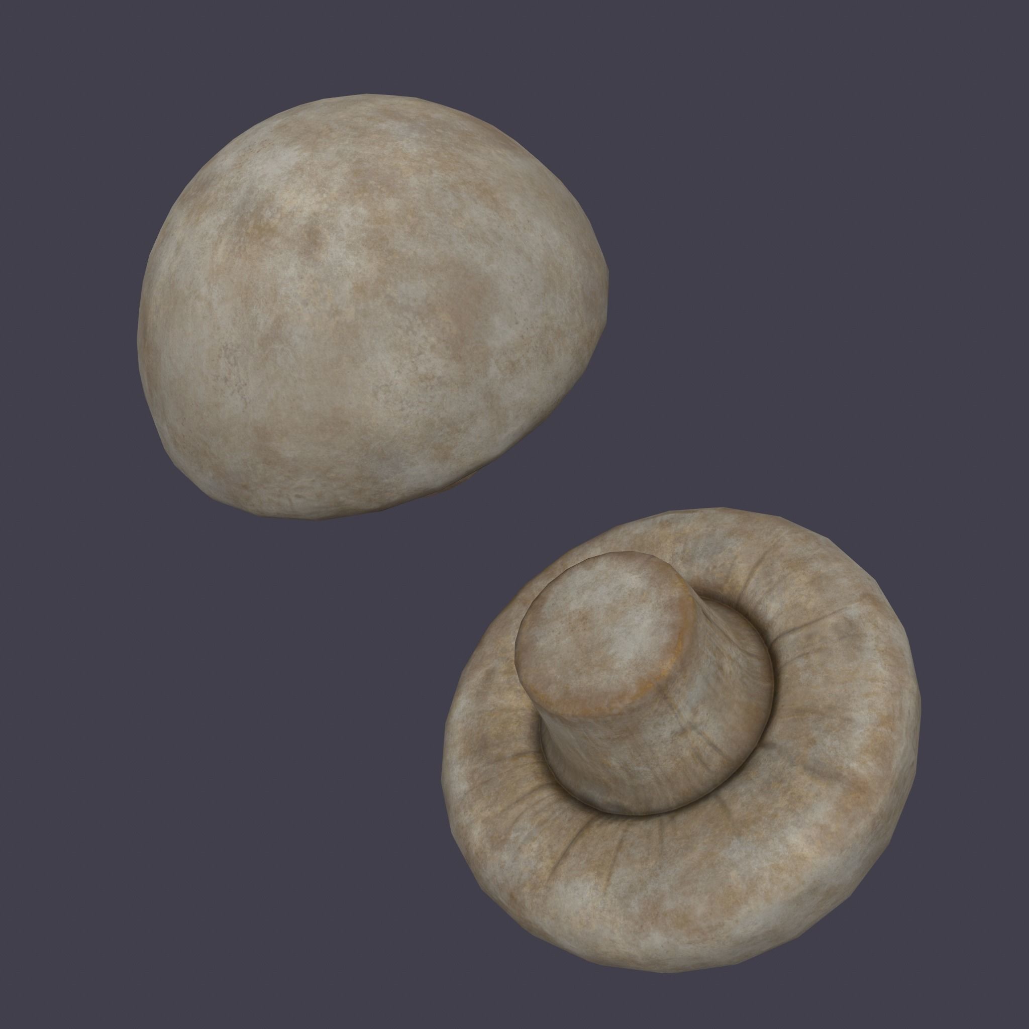 Mushrooms Low-poly 3D model_8