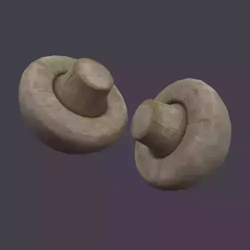 Mushrooms Low-poly 3D model