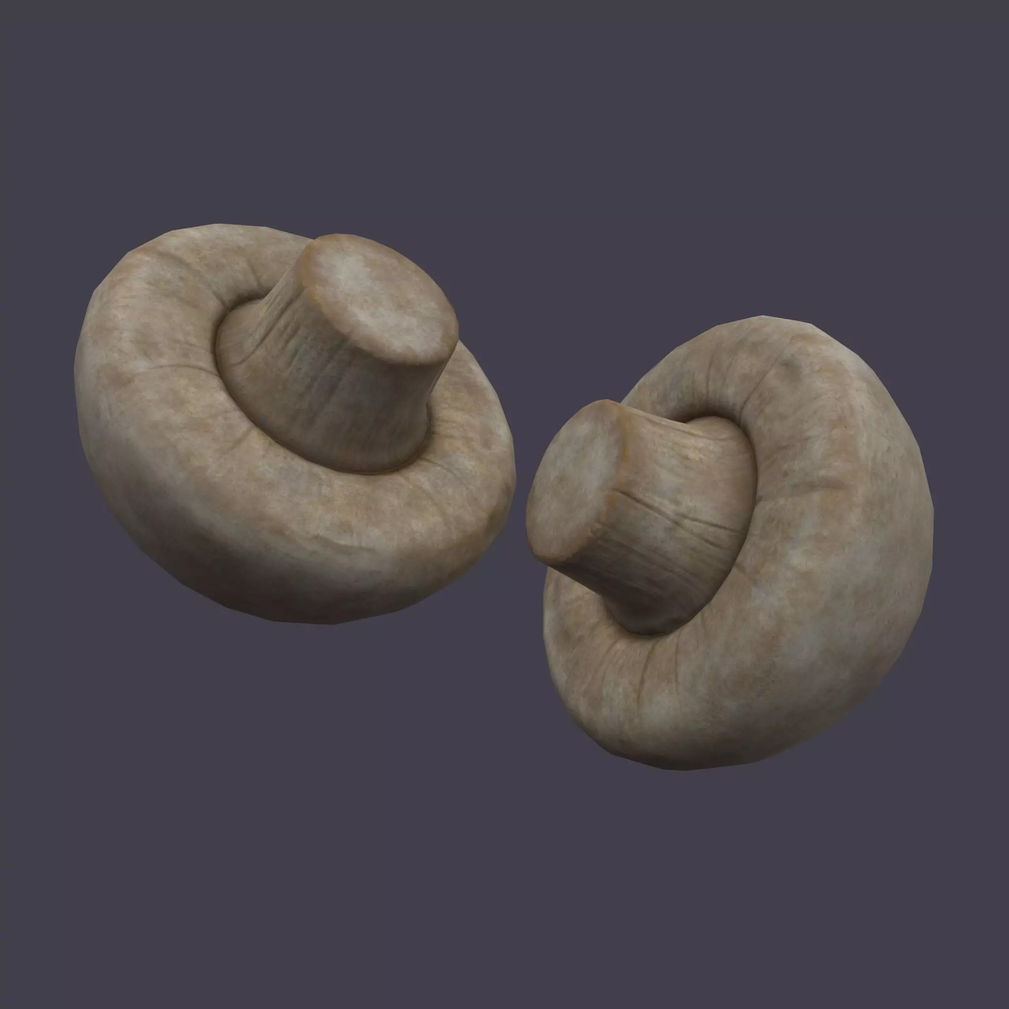 Mushrooms Low-poly 3D model_0