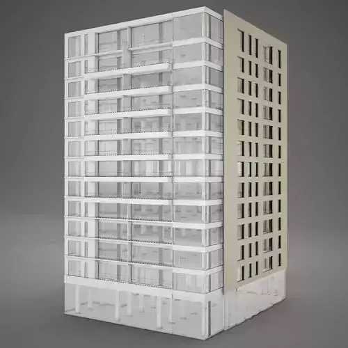 3D Tower Hotel moden