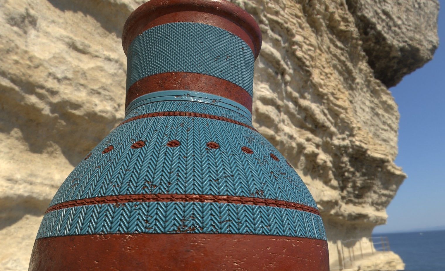 Egyptian Pot 02 Low-poly 3D model_3