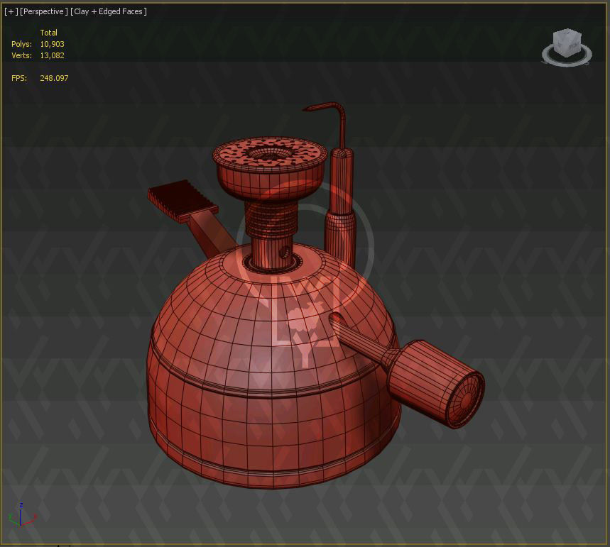 Portable Micro Lab Burner Tripod Beaker Chemistry set 3D model_28