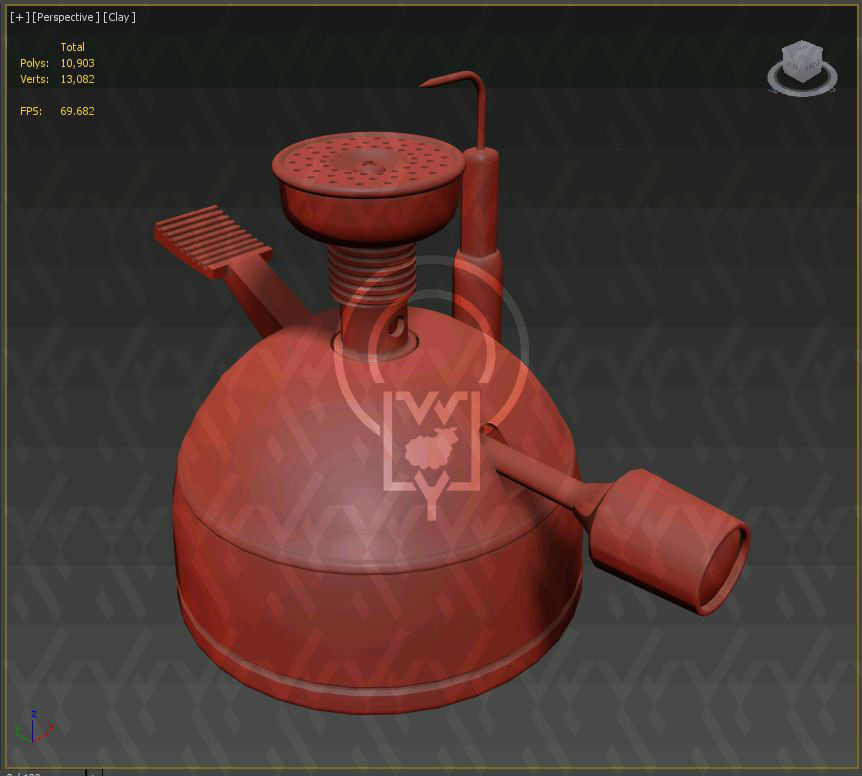 Portable Micro Lab Burner Tripod Beaker Chemistry set 3D model_27