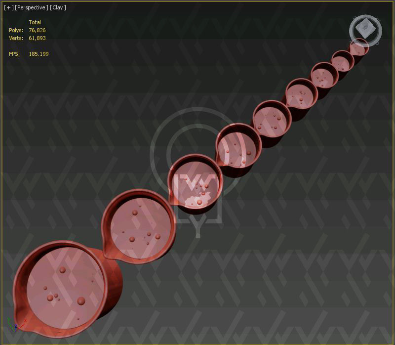 Portable Micro Lab Burner Tripod Beaker Chemistry set 3D model_25