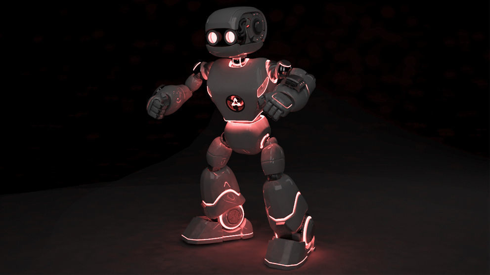 Space Robot 1 3D model_5