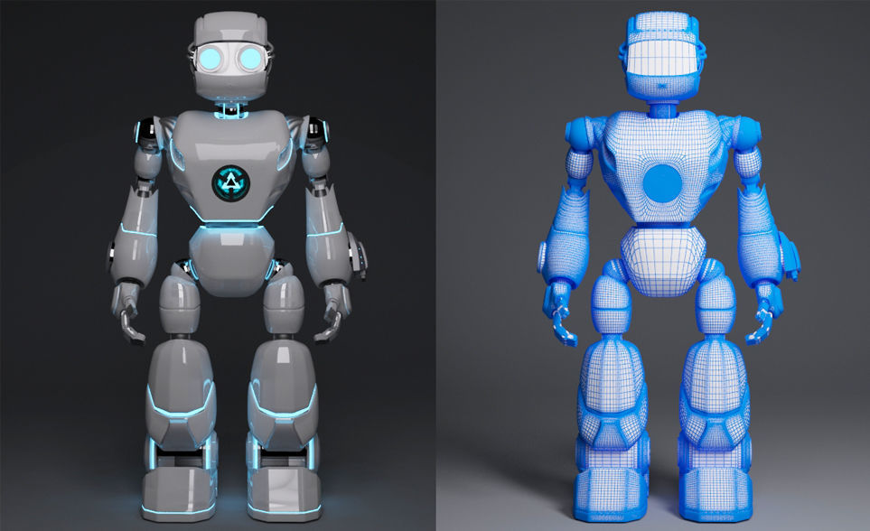 Space Robot 1 3D model_10