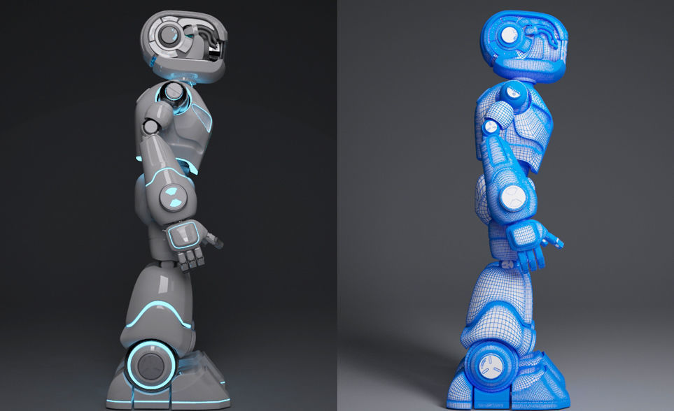 Space Robot 1 3D model_14