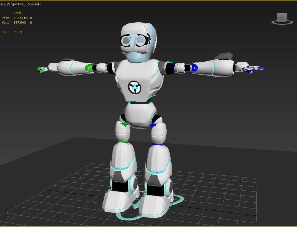 Space Robot 1 3D model_4
