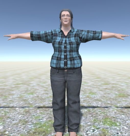 Realistic Characters Pack Low-poly 3D model_7