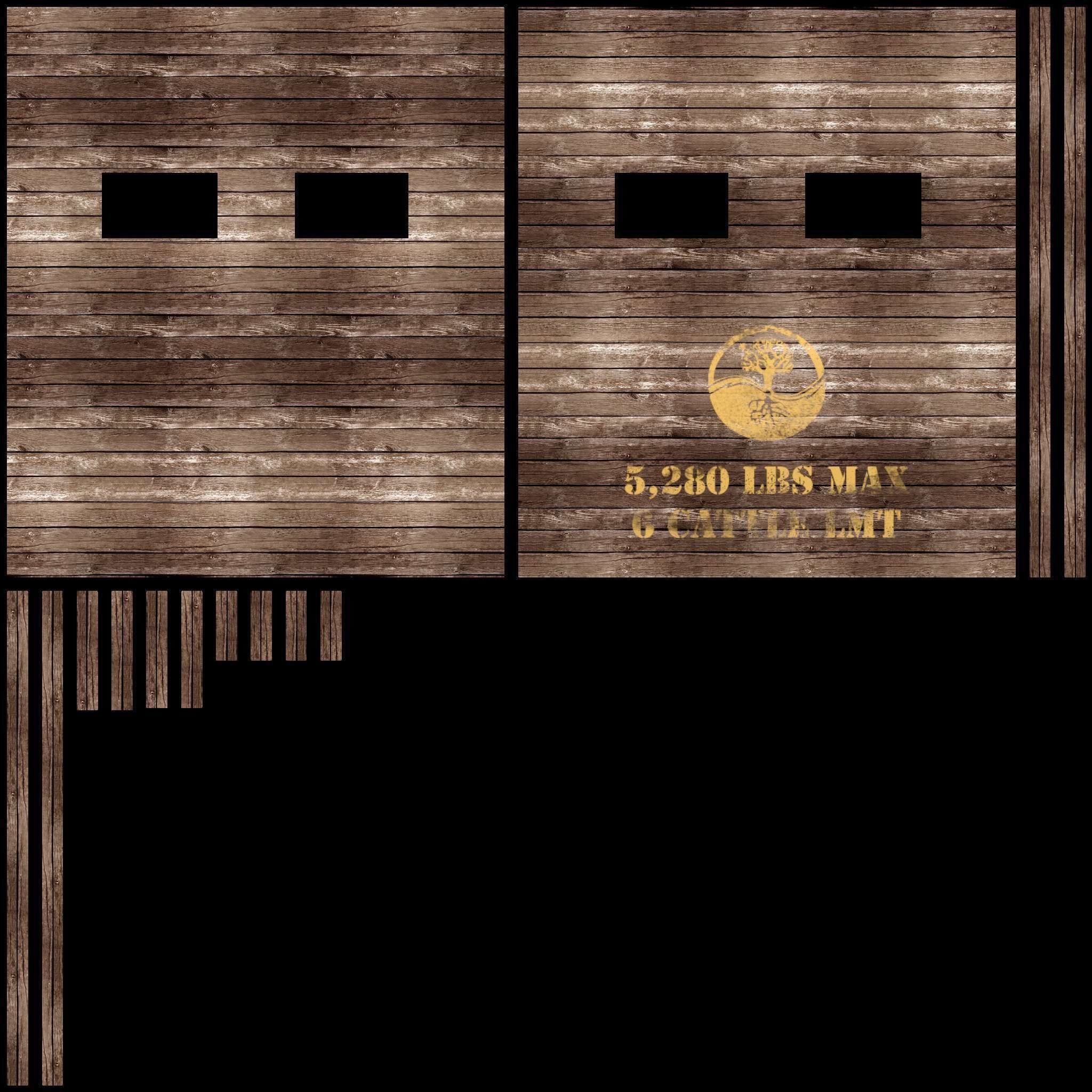 Wild West Horse Wagon 3D model_23