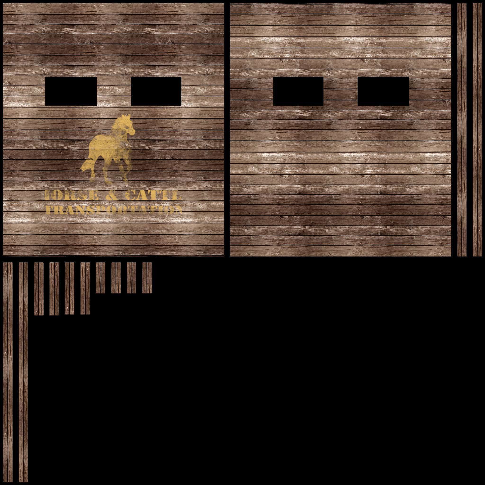 Wild West Horse Wagon 3D model_20