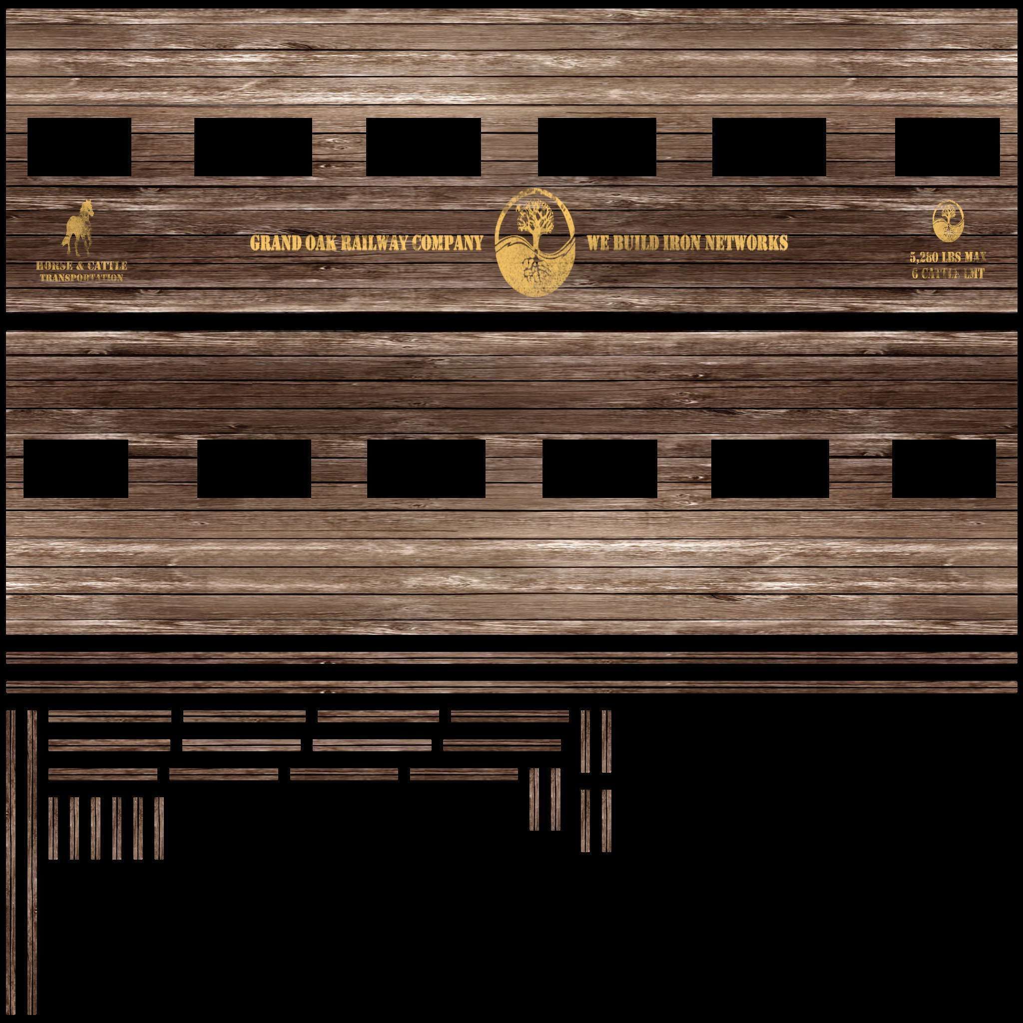 Wild West Horse Wagon 3D model_24