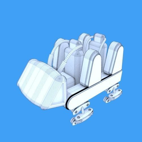 Rollercoaster Carriage 3D model_4