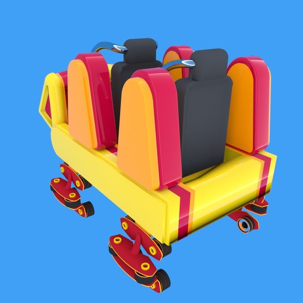 Rollercoaster Carriage 3D model_2