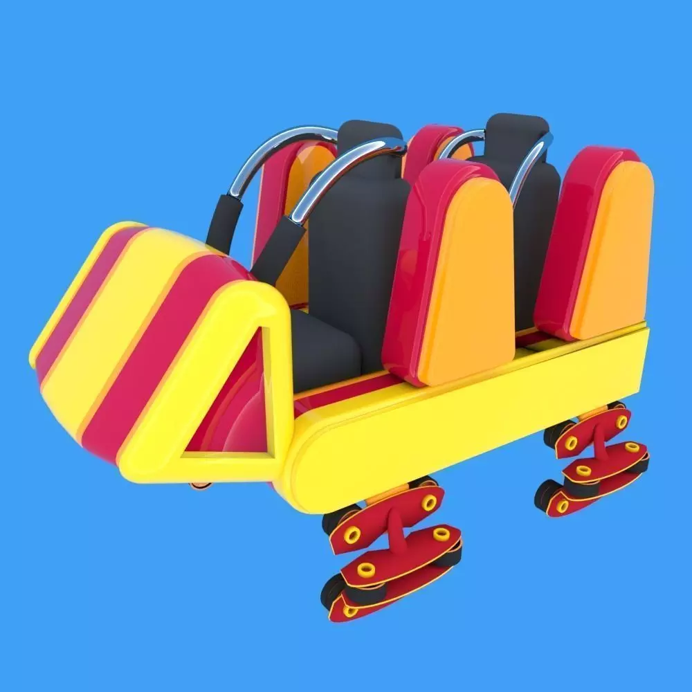 Rollercoaster Carriage 3D model_0