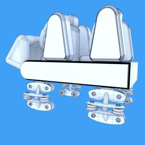 Rollercoaster Carriage 3D model_5