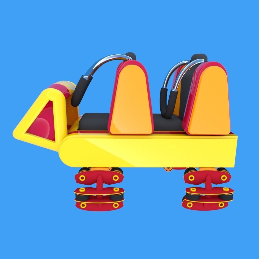 Rollercoaster Carriage 3D model_3