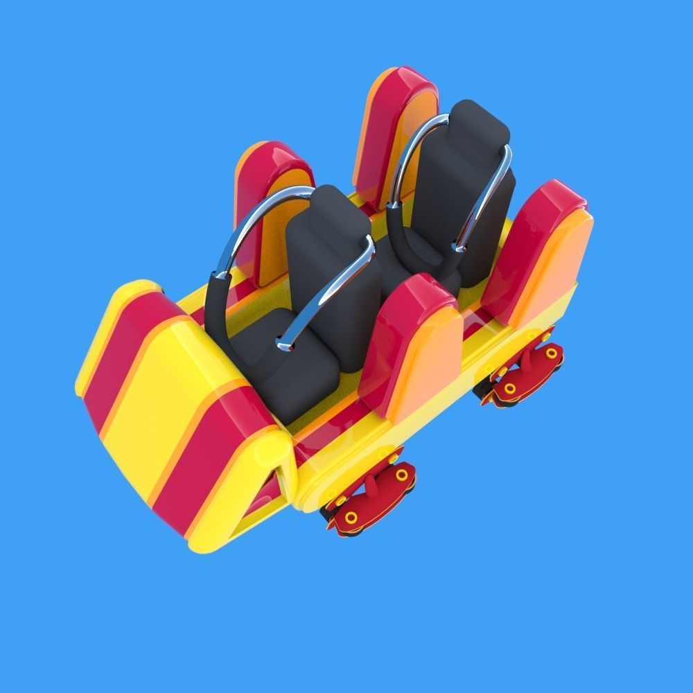 Rollercoaster Carriage 3D model_6